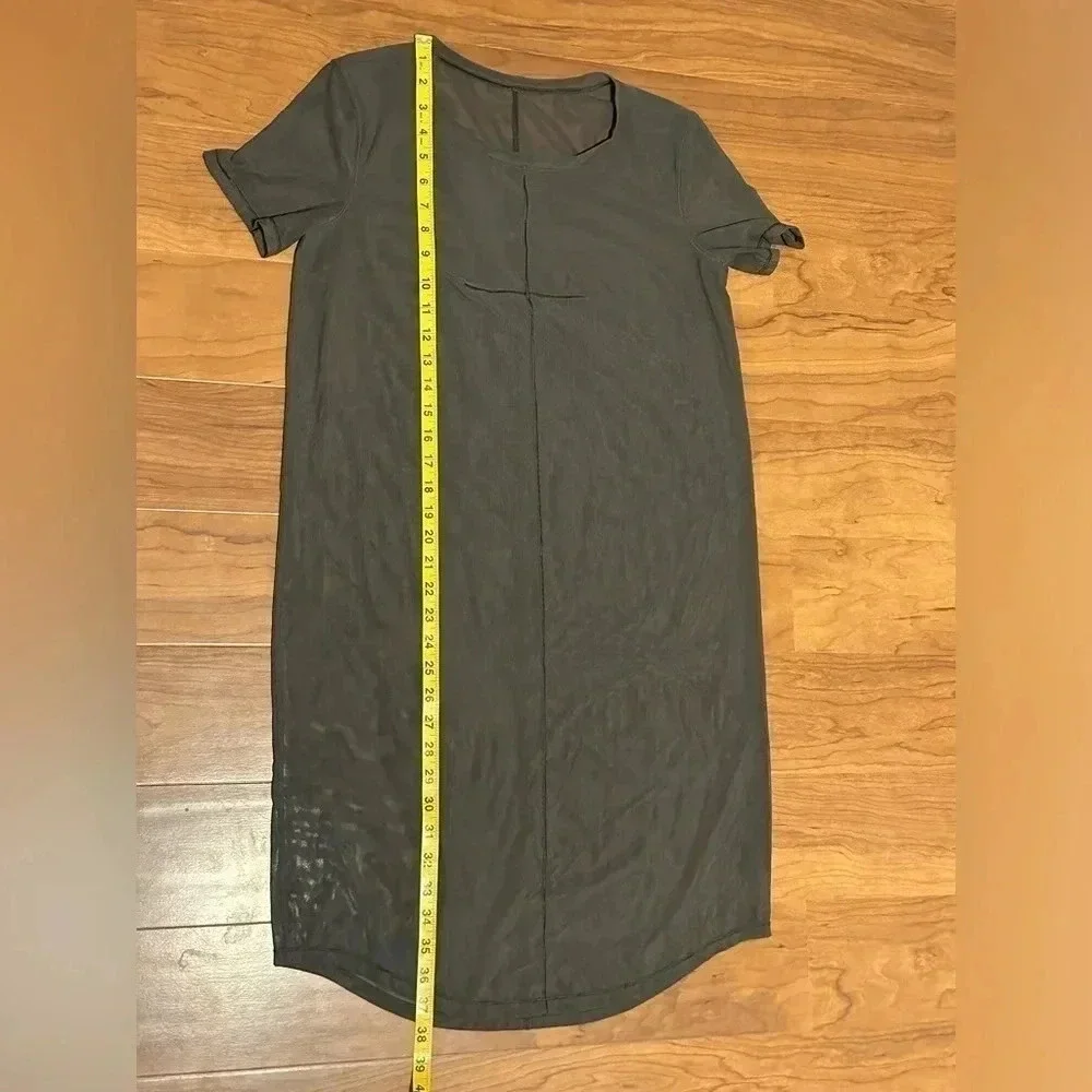 Lululemon Ready‎ to Reach Mesh Dress Overlay Camo Green size 8